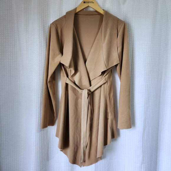 Shein Cardigan Belted Open Front Sweater Womens Size Large Long Sleeve - Picture 7 of 7